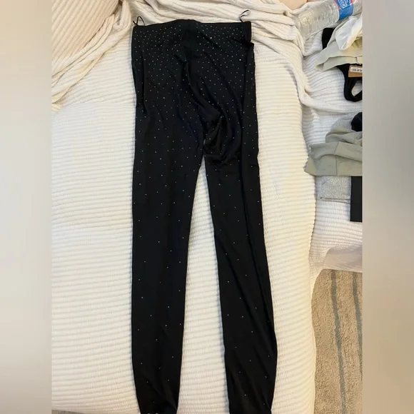 Skims x Swarovski Jelly Sheer High Waisted Legging Onyx Size M - Picture 4 of 6